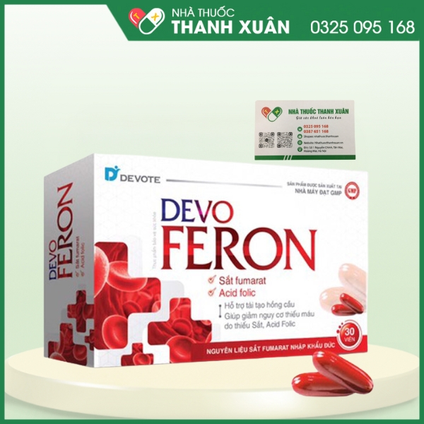 Devo FERON - Bổ sung sắt, acid folic cho cơ thể